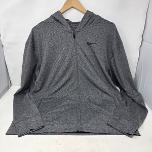 Nike Dri-FIT Full-Zip Yoga Training Hoodie Gray Heather Men's Medium BQ2864-032